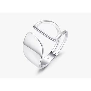 Unisex‎ Unique, 925 Silver Minimalist Ring, Adjustable